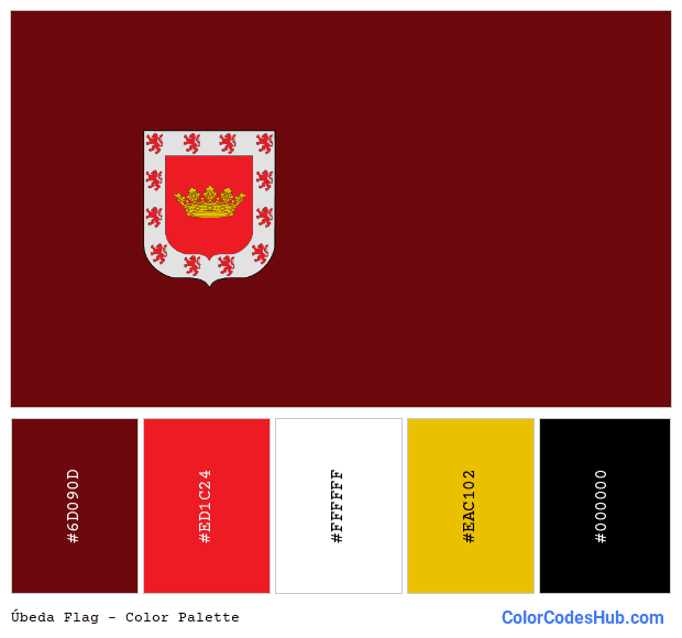 Úbeda flag color palette