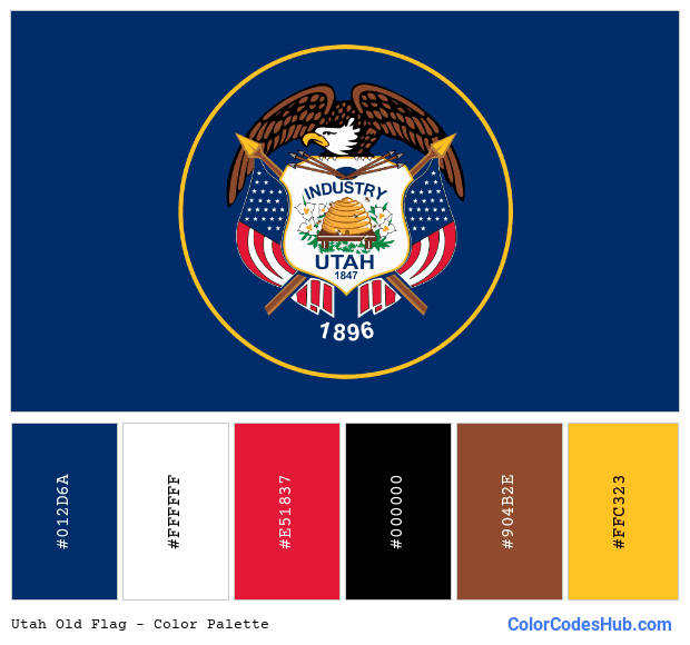 Utah Old flag color palette