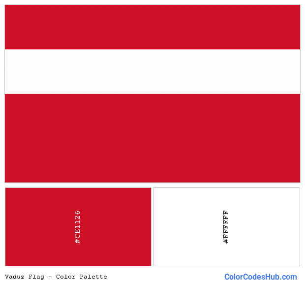 Vaduz flag color palette