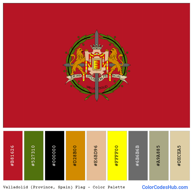 Valladolid (Province, Spain) flag color palette