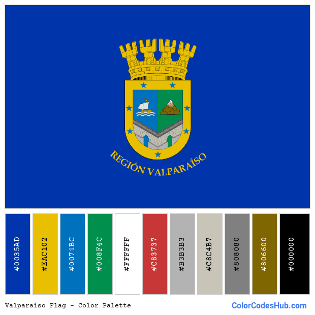 Valparaíso flag color palette