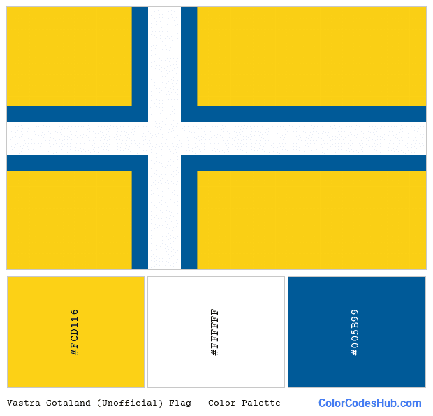 Vastra Gotaland (Unofficial) flag color palette