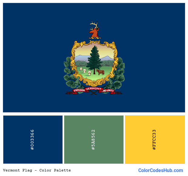 Vermont flag color palette