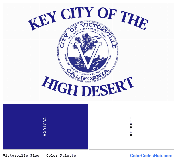 Victorville flag color palette