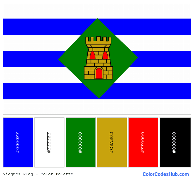Vieques flag color palette