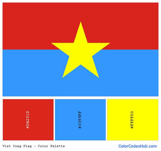Viet Cong flag color palette