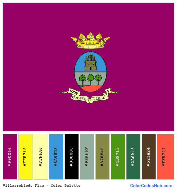 Villarrobledo flag color palette