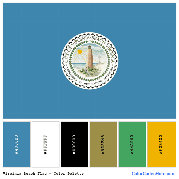 Virginia Beach flag color palette
