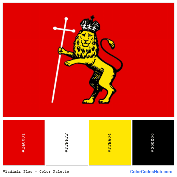 Vladimir flag color palette