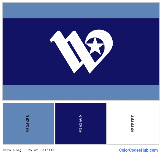 Waco flag color palette