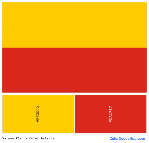 Warsaw flag color palette