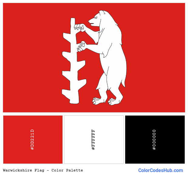 Warwickshire flag color palette