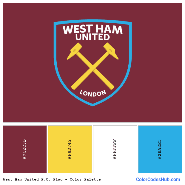West Ham United F.C. flag color palette