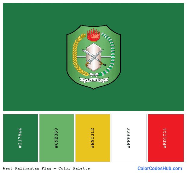 West Kalimantan flag color palette
