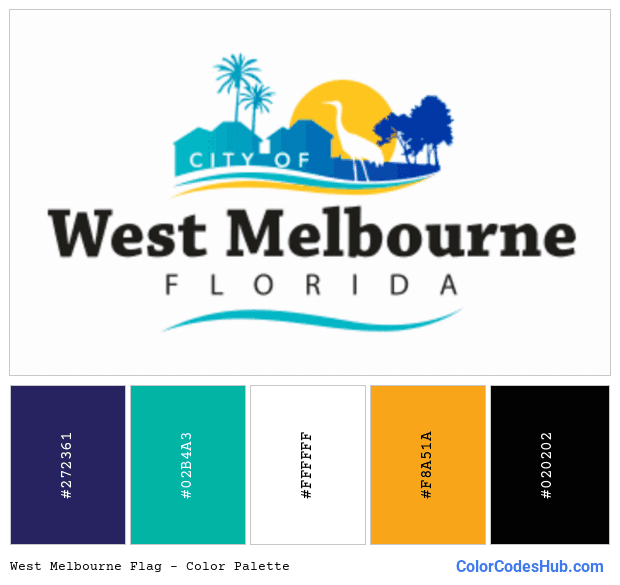 West Melbourne flag color palette
