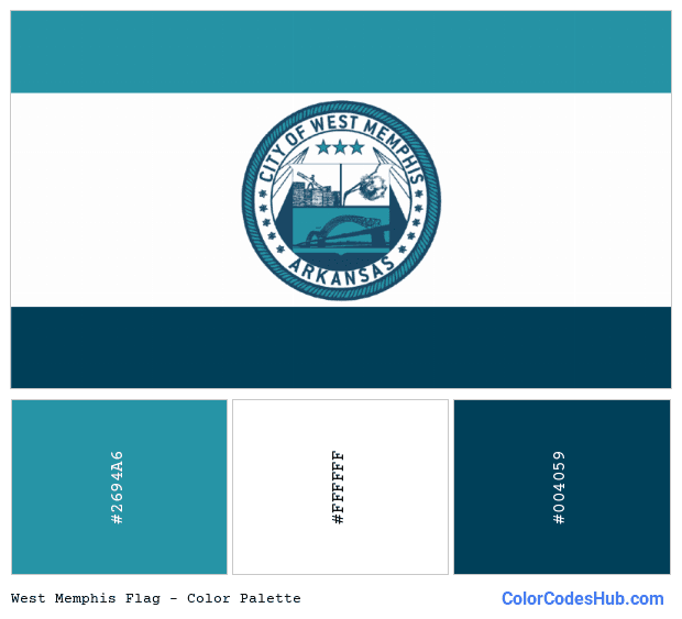 West Memphis flag color palette