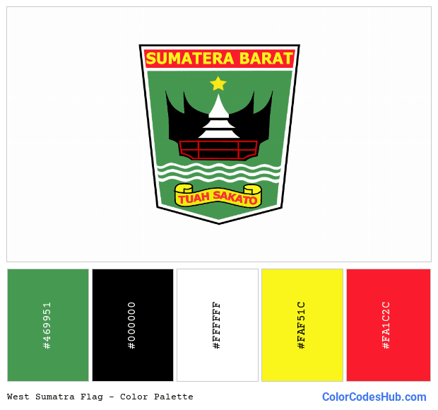 West Sumatra flag color palette