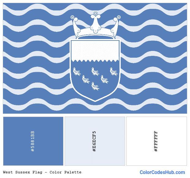 West Sussex flag color palette