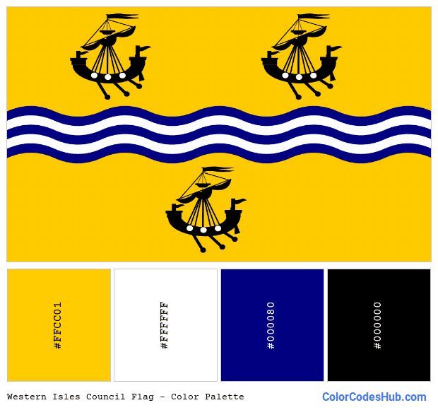 Western Isles Council flag color palette