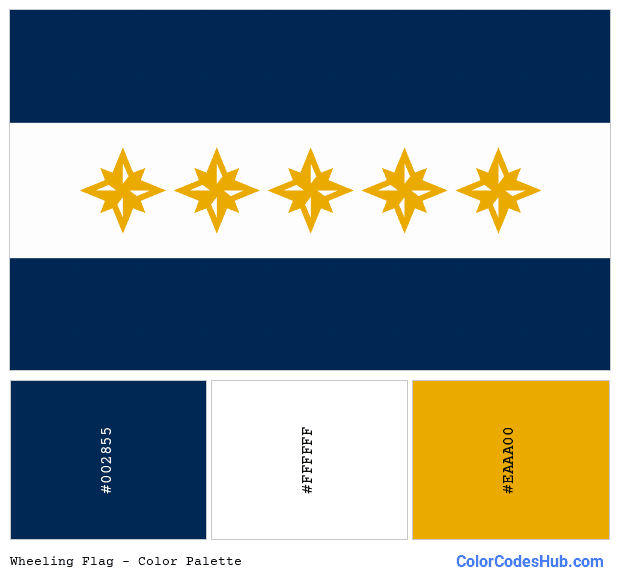 Wheeling flag color palette