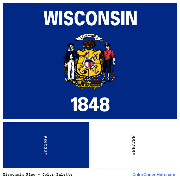 Wisconsin flag color palette