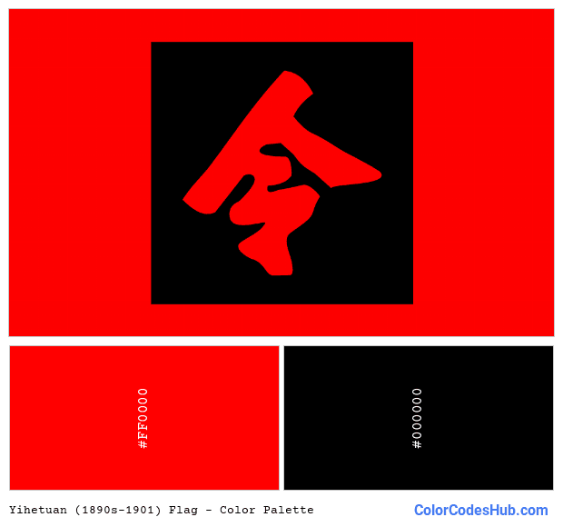 Yihetuan (1890s–1901) flag color palette