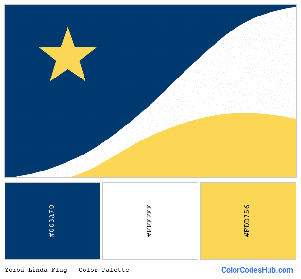 Yorba Linda flag color palette