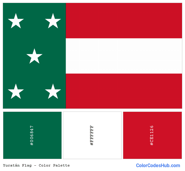 Yucatán flag color palette