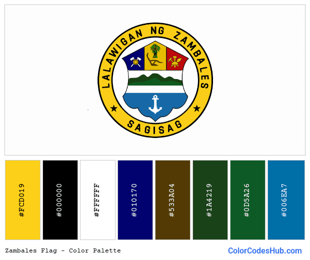 Zambales flag color palette