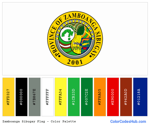 Zamboanga Sibugay flag color palette