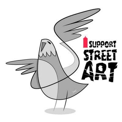 I Support Street Art color logo