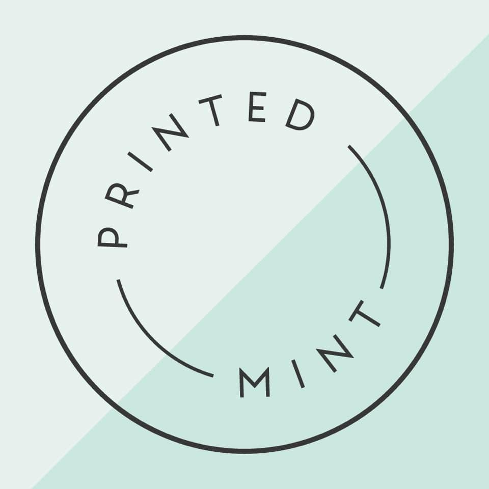 Printed Mint color logo