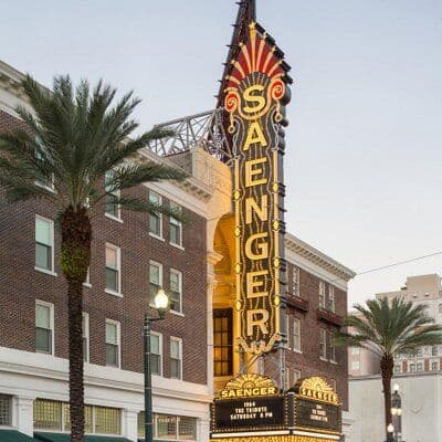 Saenger Theatre color logo