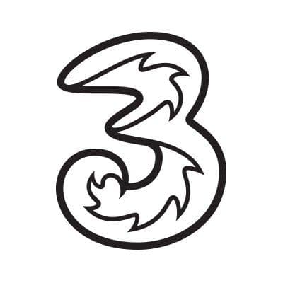 Three Ireland color logo