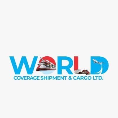 World coverage shipment & cargo limited color logo