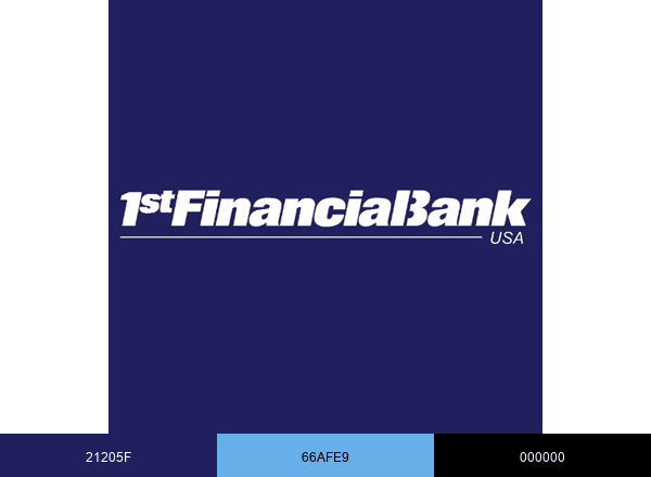 1st Financial Bank USA brand color palette