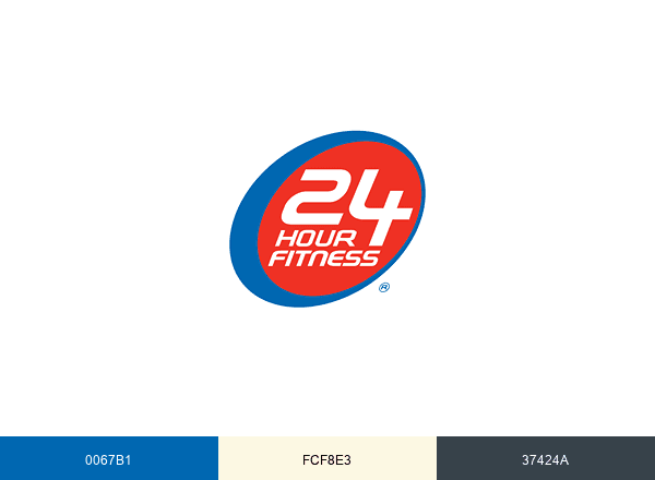 24 Hour Fitness brand color palette