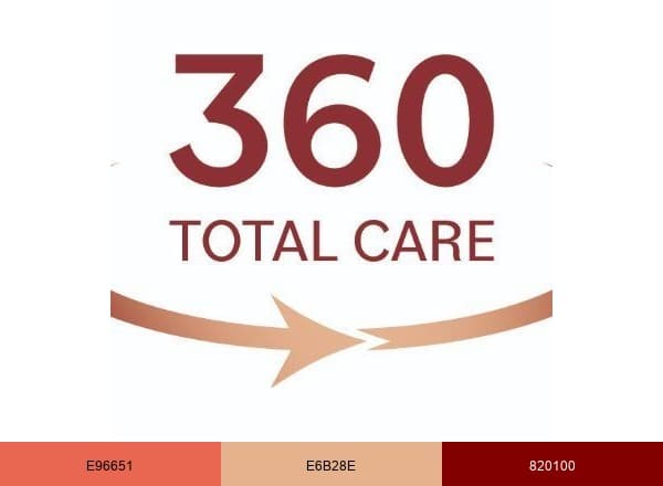 360 Total Care brand color palette