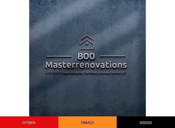 800 Master Renovations brand color palette