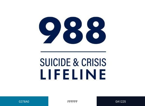 988 Suicide & Crisis Lifeline brand color palette