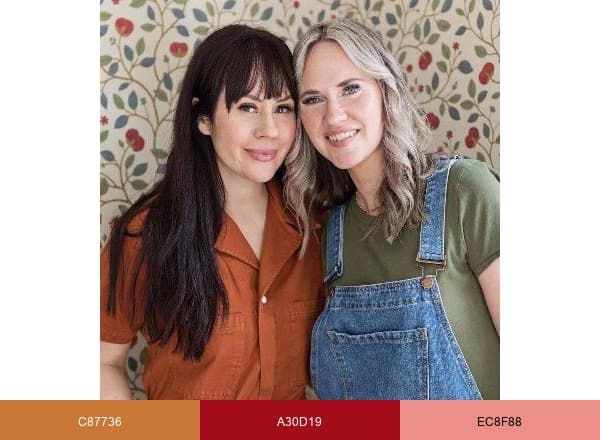 Elsie and Emma brand color palette
