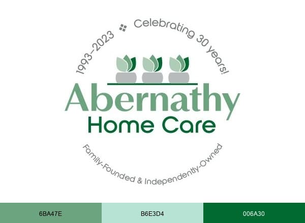 Abernathy Home Care brand color palette