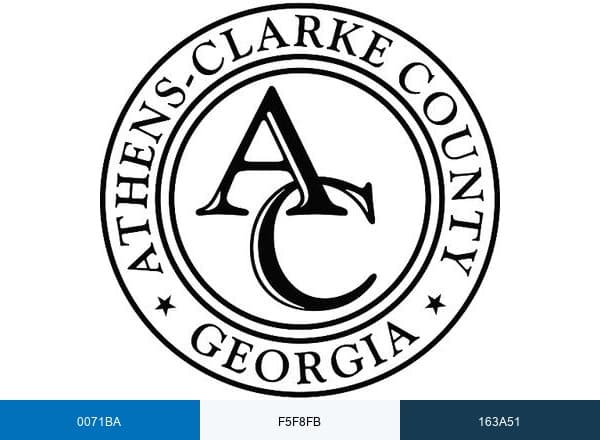 Athens-Clarke County brand color palette