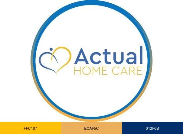 Actual Home Care brand color palette