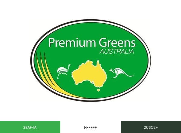 Premium Greens brand color palette
