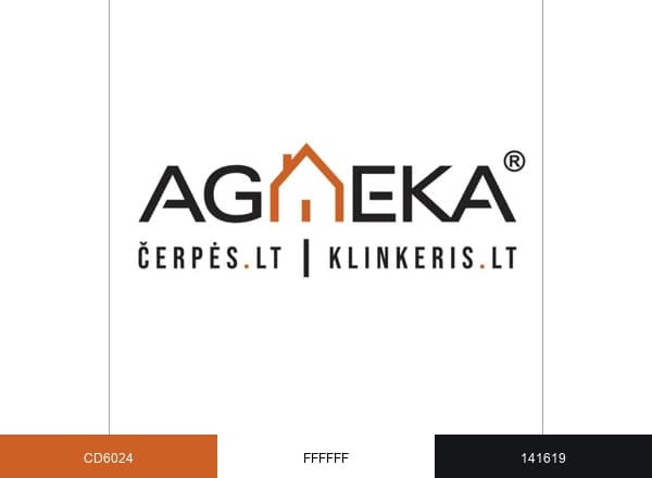Agmeka Čerpės ir Klinkeris brand color palette