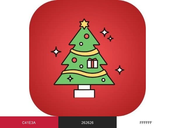 AI Christmas Photo brand color palette