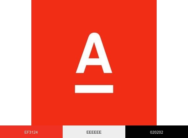 Alfa-Bank brand color palette