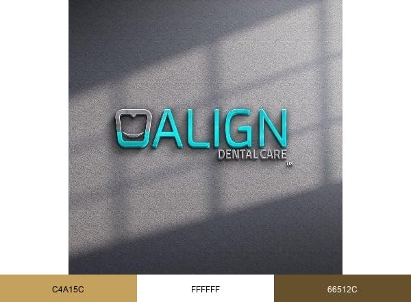 Align dental care brand color palette