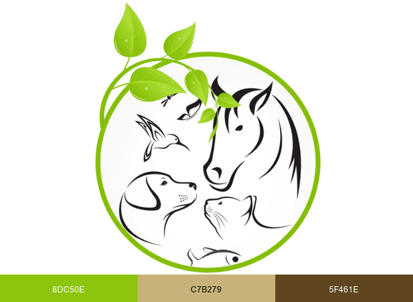 All Natural Pet Care brand color palette